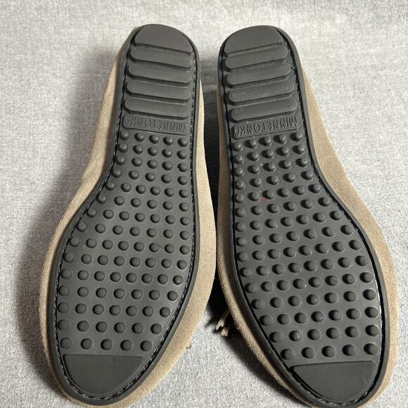 Minnetonka Shoes Womens 7 Moccasins Moc Toe Slip On Fringe Tassel Brown/slate - Picture 7 of 8